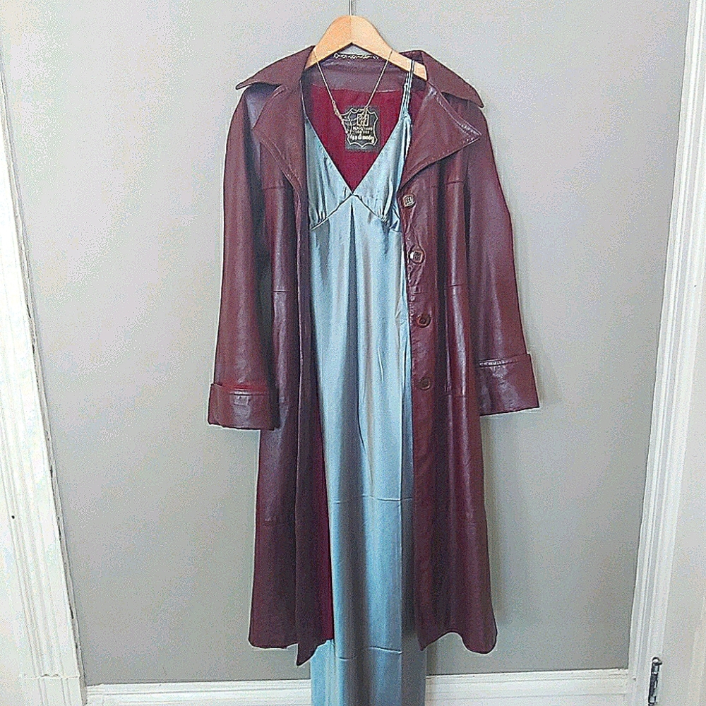 *Vintage* Leather Trench Coat // Dan Di Modes